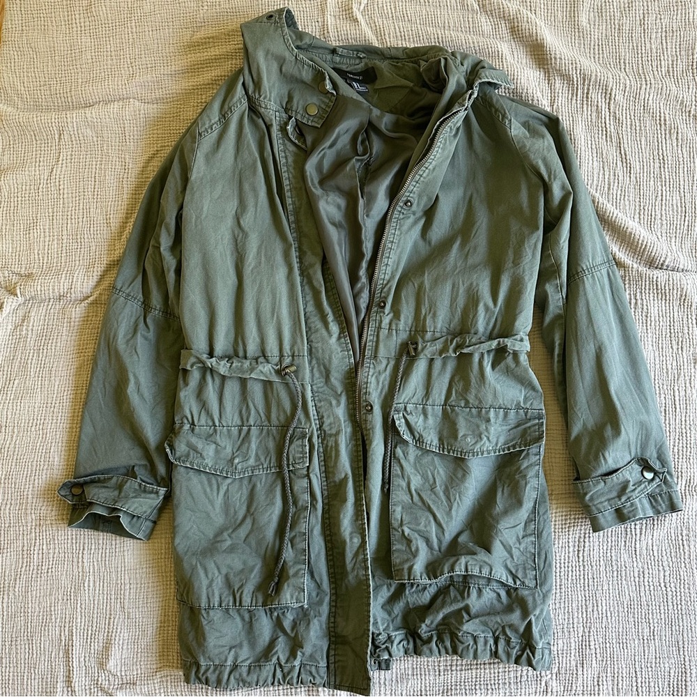 Green Hooded Jacket Woman